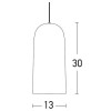 BITRETO SLIM 1x40W E27 Závěsné svítidlo, základna kov chrom stříbrná lesk, stínítko beton šedá, pro žárovku 1x40W, E27, 230V, IP20, tř.1. rozměry d=130mm h=300mm, včetně závěsu h=1200mm, lze zkrátit náhled 1