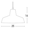 TRICON 1x40W E27 Závěsné svítidlo, základna kov, povrch lak černá mat, stínítko beton šedá, pro žárovku 1x40W, E27, 230V, IP20, tř.1. rozměry d=250mm h=1160mm, včetně závěsu, lze zkrátit náhled 2