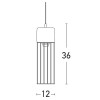 TIRETI 1x40W E27 Závěsné svítidlo, základna kov, povrch lak černá mat, těleso beton šedá, stínítko kov černá, pro žárovku 1x40W, E27, 230V, IP20, tř.1. rozměry d=120mm h=1360mm, včetně závěsu, lze zkrátit náhled 2