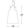 JERDLIT KONO 1x40W E27 Závěsné svítidlo, základna kov, povrch lak bílá lesk, stínítko jíl červený, pro žárovku 1x40W, E27, 230V, IP20, tř.1. rozměry d=180mm h=1270mm, včetně závěsu, lze zkrátit náhled 2