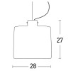 JERDLIT VALO 1x40W E27 Závěsné svítidlo, základna kov, povrch lak bílá lesk, stínítko jíl červený, pro žárovku 1x40W, E27, 230V, IP20, tř.1. rozměry d=280mm h=1270mm, včetně závěsu, lze zkrátit náhled 2