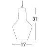 DARKION 1x40W E27 Závěsné svítidlo, základna kov, povrch lak černá mat, difuzor sklo šedá tmavá s broušením, pro žárovku 1x40W, E27, 230V, IP20, tř.1. rozměry d=170mm h=310mm, včetně závěsu l=1000mm, lze zkrátit náhled 3