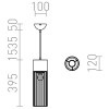 ARINU PENDANT 1x42W E27 Závěsné svítidlo, základna kov lak šedostříbrná, těleso beton šedá, stínítko drát černá, pro žárovku 1x42W, E27, 230V, IP20, tř.1. rozměry těleso d=120mm h=395mm, včetně závěsu h=1980mm, lze zkrátit náhled 3