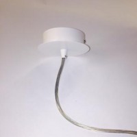  Napájecí kabel transparentní, nebo červený s textilním úpletem, 3x0,75mm2, nebo 5x0,75mm, l=2000mm, vč stropní svorkovnice s kruhovou krytkou povrch černá, šedostříbrná, nebo bílá