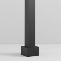 CROTO kryt Dekorativní kryt pro základnu stožárového svítidla, čtvercové, materiál hliník, povrch tmavě šedá, rozměry 320x320x130mm.