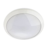 RANER LED IP66 se senzorem HF nouzové kruhové Nouzové svítidlo, SA - vydrž 3h, 3W, senzor HF, dosah 16m, záběr 120°, čas 5s-30min, materiál plast bílá, difuzor plast opál, LED 20W, 2565lm/neutrální 4000K, nebo 2380lm/teplá 3000K, 230V, IK10, IP66, Ra80, tř.2, d=308mm, h=89mm