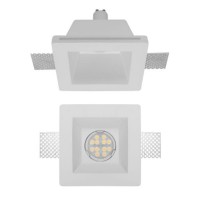 BOLETO 1X35W GU10 čtverec VELKÝ Stropní, podhledové, bezrámečkové, bodové svítidlo, materiál sádra, povrch bílá, pro žárovku 1x35W, GU10, ES50, 230V, IP20, tř.1, rozměry 120x120x120mm