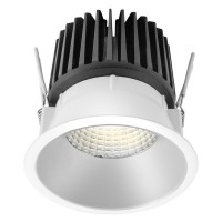 HOLAND LED 24W Vestavné, stropní, bodové svítidlo, materiál hliník, povrch bílá, reflektor polykarbonát bílá/černá/chrom, krycí plast transparentní, LED 24W, 1654lm/1767lm, teplá 3000K/neutrální 4000K, 230V, IP40, tř.2, d=122mm, h=122mm