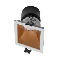 BLANDA 1X35W GU10 čtverec WALLWASHER Podhledové, stropní, bodové, čtvercové svítidlo, svítí ASYMETRICKY, těleso hliník, povrch vnější bílá, vnitřní bílá/černá/zlatá, pro žárovku 1x35W, GU10, ES50, 230V, IP40, tř.1, rozměry 84x84x45mm