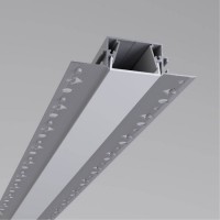 PRF profil IV Zápustný profil pro instalaci LED pásků do sádrokartonu, materiál hliník, difuzor plast opál, povrch šedá, max šířka LED pásku 20,5mm, rozměry 85x24mm, délka l=3m, vč. 2 koncovek.