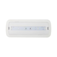 DANGE LED 3W NOUZOVÉ Nouzové, nástěnné svítidlo, SA - pro běžné i nouzové svícení, výdrž baterie >3h, těleso ABS, povrch bílá, difuzor plast PS transparentní, LED 3W, 230V, IP20, tř.1, rozměry 85x248x40mm