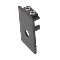 LINCE ECW 48V 15mm Koncová záslepka kolejnicového systému, těleso plast, povrch černá, rozměry 39x19x7mm, s otvorem pro napájecí kabel