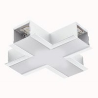 DOMDILION SPOJKA X LED 16W Spojka profilu pro LED pásky, tvar X, materiál hliník, povrch bílá, difuzor polykarbonát opál, LED 16W, teplá 3000K/neutrální 4000K, 230V, IP20, Ra80, tř.1, rozměry 312x312x62mm