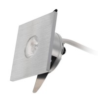 KOLONIAL LED 3W 700MA čtverec Podhledové čtvercové svítidlo, těleso hliník, povrch bílá/broušený, krycí sklo čiré, LED 3W, 119lm/155lm, neutrální 4000K/teplá 3000K, 700mA, IP40, tř.3, rozměry 46x46x22mm, trafo samostatně