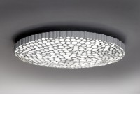 CALIPSO LED 55W STROPNÍ Stropní, přisazené svítidlo, základna kov, bílá, stínítko  plast, bílá, LED 55W, teplá 3000K, nebo 2700K, Ra90, stmívatelné dle typu PUSH, 230V, d=526mm, h=76mm