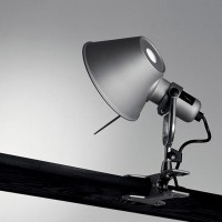 TOLOMEO PINZA Lampa s klipem (skřipec), základna a stínítko hliník žárovka 1x70W, E27, 230V, IP20, 230x180mm, s vypínačem.
