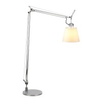 TOLOMEO LETTURA BASC Stolní lampa, těleso hliník, včetně stínítka pergamen, nebo šedá průsvitná satinová, 1x70W, E27, 230V, IP20, dvě ramena l=800mm+550mm !! omezený sklon ramene l=800mm max15°, s vypínačem, bez základny