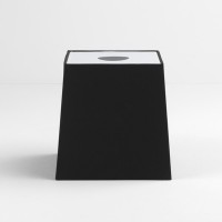 CARESIT POUZE STÍNÍTKO Stínítko pro stolní lampu, tvar čtverec, materiál textil, povrch vnější bílá, černá, ústřice, tmel, vnitřní bílá, difuzory plat opál, E27 nebo E14, rozměry 195x195x195mm, POUZE STÍNÍTKO BEZ ZÁKLADNY