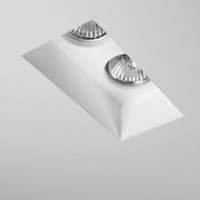 PINGIR BODOVÉ 2X50W Podhledové stropní bodové svítidlo, ANO/NE výklopné +-20°, tvar obdélník, materiál sádra, povrch bílá, pro žárovku 2x50W, GU10, 230V, IP20, tř.1, rozměry dle typu