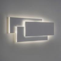 CABRIT LED Nástěnné svítidlo, tři podsvícené základny, materiál kov, povrch bílá, LED 12,8W, teplá 3000K-2700K, 396lm, Ra80, 230V/700mA, IP20, tř.1, rozměry 562x206x54mm, BEZ nebo VČETNĚ trafa