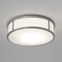 AGULARIT 300-400 Stropní svítidlo, materiál rámu kov, povrch chrom lesk, bronz, difuzor sklo opál, pro žárovku 60W/42W, E27 LED 16W, 892lm, teplá 2700K, 230V, do koupelny IP44, tř.2, rozměry dle typu, vč. trafa