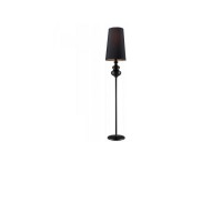 BAROKO BLACK2 1X15W Stojací lampa, základna kov, těleso kov, stínítko tkanina černé barvy, pro žárovku 1x15W, E27, 230V, IP20, rozměry: d=280mm, včetně stínítka l=1730mm, stínítko: d=230-320mm, l=480mm
