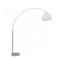 ABBA 1x60W, E27 Stojací lampa, základna mramor, těleso kov, povrch chrom, stínítko plast bílá, pro žárovku 1x60W, E27, 230V, IP20, tř.1, rozměry stínítka d=400mm, lampy h=2000mm.