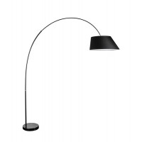 ABJECT 1x60W, E27 Stojací lampa, těleso kov, povrch černá, stínítko textil černá, pro žárovku 1x60W, E27, 230V, IP20, tř.1, rozměry stínítka d=460mm, h=200mm, lampy h=2250mm.