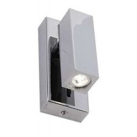 CANNOCK Nástěnné svítidlo, nastavitelný směr svícení, těleso hliník, povrch bílá/chrom, LED 3W, 250lm, teplá 3000K, 230V, IP20, rozměry 60x150x160mm.