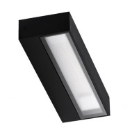 AGOT 16W, IP54 Nástěnné venkovní svítidlo, materiál kov, povrch tmavě šedá/černá, dif plast opál, LED 16W, 1300lm, teplá 3000K, IP54, rozměry 223x47x70mm, svítí nahoru/dolů.