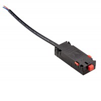 BRAGO connector II Spojka pro napojení zdroje do magnetického systému osvětlení, materiál kov, povrch černá, 230V, IP20, rozměry 25x20x290mm.