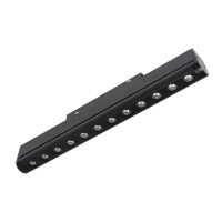 SATRE 12W, 48V Svítidlo do magnetického systému, těleso kov, povrch černá, LED 12W, 688lm, teplá 3000K, vyzař. úhel 24°, 48V, IP20, rozměry 244x42x22mm.