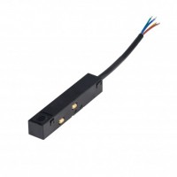 AYLO 2x48V Napájecí konektor pro magnetický systém, těleso plast, povrch černá, dvouokruhový, 2x48V, rozměry 145x16x17mm.