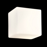 CUBE 1X40W, G9 Nástěnné svítidlo, difuzor sklo opál, pro žárovku 1x40W, G9, 230V, IP20, rozměry: d=130mm. l=120mm