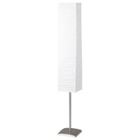 BONO 2X40W E14 STOJACÍ Stojací lampa, základna kov, povrch nikl mat, stínitko papír bílá, pro žárovku 2x40W, E14, 230V, IP20, tř.2, rozměry 180x180x1450mm, vč vypínače na kabelu