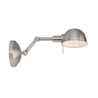 UTROL Nástěnné svítdlo, směrové, základna kov, povrch chrom mat, pro žárovku 1x40W, E14, 230V, IP20, tř.2, rozměry d=118mm, l=290mm, h=191mm