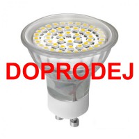 LED SMD GU10 DOPRODEJ - Světelný zdroj SMD LED žárovka, 2,5W náhr. ~22W žárovek 48xLED, denní 6200K-6800K, 210lm, Ra>80, vyzař úhel 120°, GU10 ES50, životnost 20.000 hod, 230V, rozměry d=50mm, l=58mm