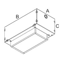 CONCRETE PACK GIT Montážní box pro instalaci vestavného svítidla do betonu, materiál ocelový plech.