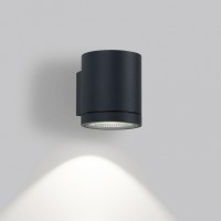 DOX 100 LED Nástěnné, bodové, venkovní, svítidlo, těleso hliník, povrch černá, LED 1x8W, teplá bílá 3000K, 1x830lm, vyzař. úhel 35°, Ra80, vč trafa 230V/450mA, IP65, d=100mm, l=118mm