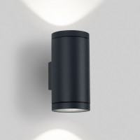 DOX 100 DOWN-UP LED Nástěnné, bodové, venkovní, svítidlo, těleso hliník, povrch černá, LED 2x8W, teplá bílá 3000K, 2x830lm, vyzař. úhel 35°, Ra80, vč trafa 230V/450mA, IP65, 100x204x130mm, svítí nahoru/dolů
