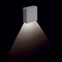 LOOK IN Nástěnné vestavné svítidlo do stěny čtvercové, těleso hliník, barva šedostříbrná, nebo bílá, LED 1W, 3300K teplá bílá, 4000K neutrální bílá, napájení 350mA, IP20, 52x20x52mm, mopntážní box samostatně, svítí dolů