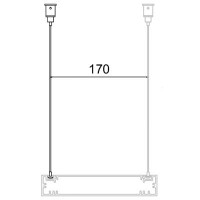 SUSPENSION 2 SINGLE Závěs svítidla jednonásobný 1ks, l=1.6m, nebo 6m