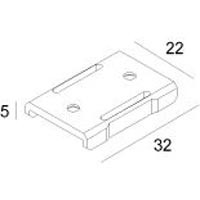 NANOLINE Fixační set pro montáž profilu na strop, nebo na stěnu, materiál plast, čirý, 10ks, 32x22x5mm