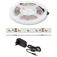 Set LED strip 4,8W/m + adaptér Sada LED pásek 4,8W/m, 300lm/m, neutrální 4100K, 60LED/m děliltelnost 50mm, a napájecí adapter 230V/12V