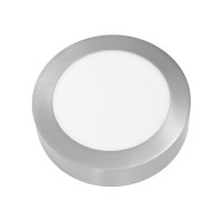 REVER 12W Stropní přisazené svítidlo, základna hliník, povrch chrom, difuzor plast opál, LED 12W, teplá 2700K, 860lm, Ra80, 230V, IP20, tř.2. rozměry d=175mm h=30mm