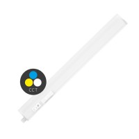 KITI LED 4W, 9W, 13W, 18W, 22W, CCT Světlo pod kuchyňskou linku, spojovatelné do linií, plast, bílá, LED 4W, 9W, 13W, 18W, 22W, CCT přepínatelná teplota teplá 3000K/neutrální 4500K/denní 6500K, Ra80, 230V, IP20, vč. vypínače, připoj