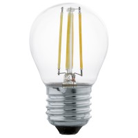 LED 4W 350LM E27 G45 TEPLÁ Světelný zdroj žárovka, globe, zákl kov, krycí sklo čiré, LED 4W, E27, G45, teplá 2700K, 350lm, Ra80, 230V, vyzařovací úhel 200°, stř život 15.000h, 15.000x zap/vyp, d=45mm h=73mm