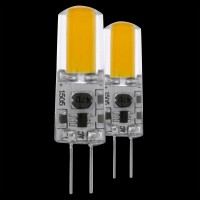 LM_G4_LED 2KS Světelný zdroj LED, materiál sklo kov, LED 1,8W, G4, teplá 2700K, 200lm, Ra80, 220mA, stmívatelná 12V, životnost 15000h, rozměry d=10mm, l=37mm
