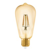 LM_LED_E27 CONNECT-Z Světelný zdroj, žárovka, sklo/kov, čirá nebo jantar, LED 6W, E27, ST64, dálk ovl, nebo smart tel. ZigBee, stmív., nast CCT, 2700K až 6500K dle typu, Ra80, 230V, životnost 20 000h, 25 000x zap/vyp, rozměry d=64, l=142mm