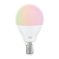 LM_LED_E14 CONNECT-Z Světelný zdroj, žárovka, plast opál, LED 5W, 470lm,  E14, dálk ovl, (samostatně), nebo smart telefon ZigBee, lze stmívat, nast teplota CCT teplá 2700K - denní 6500K, Ra80, RGBW, 230V, d=45mm, l=90mm